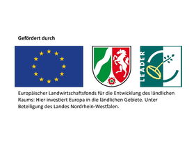 Logos EU, NRW und Leader