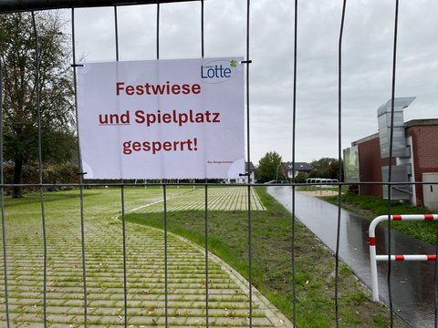 Auf der Festwiese gilt aktuell: Betreten verboten
